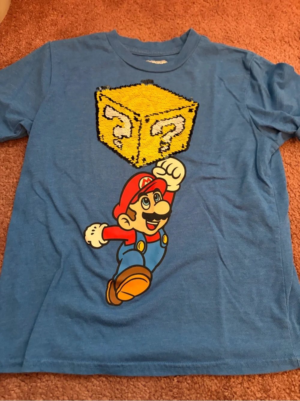 Super Mario & Yoshi Kids Graphic Tee - Green, Blue, Gray